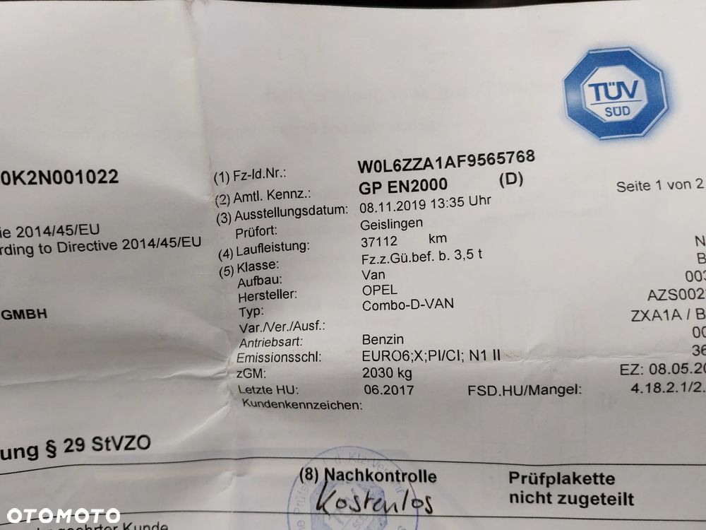 Opel Combo 1.4 L1H1 S&S LKW-Zulassung Selection - 9