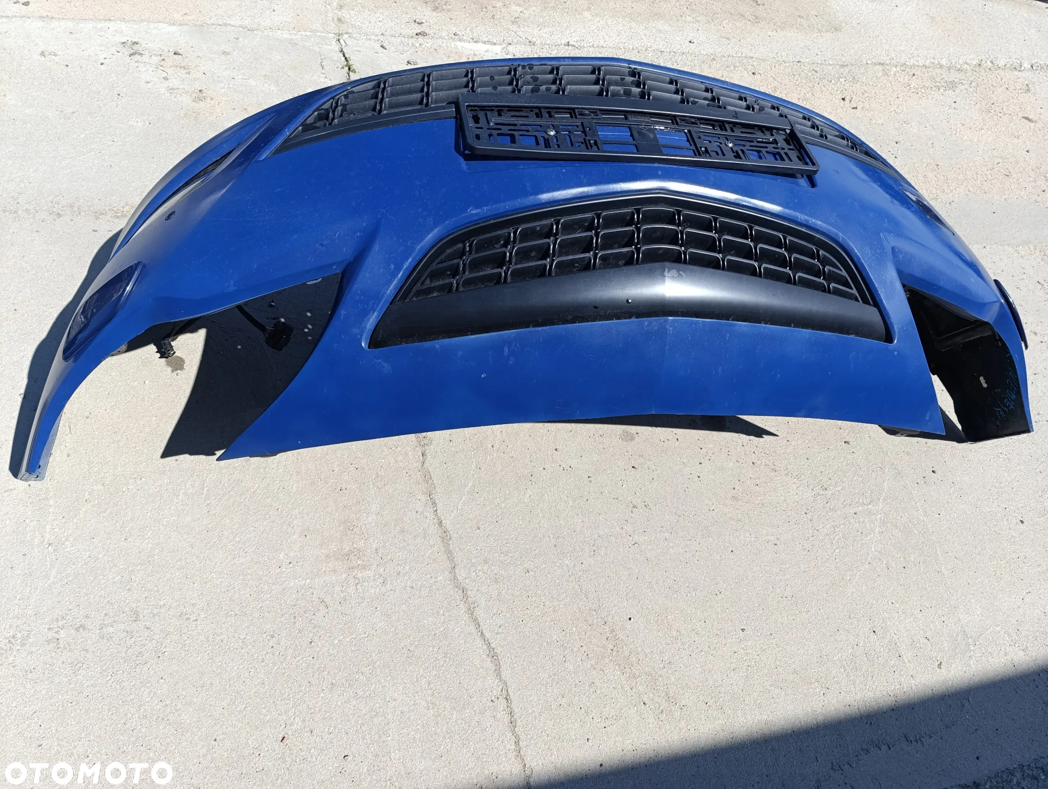 Niebieski zderzak przedni kompletny Opel Astra J 4 przed lift - 8