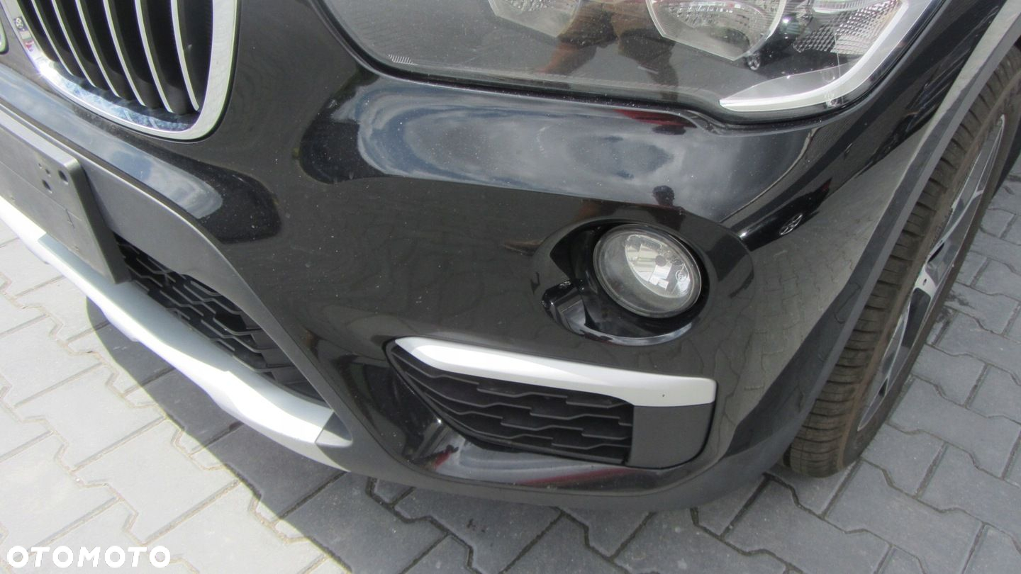 BMW X1 F48 ZDERZAK PRZEDNI PRZÓD KOMPLETNY 668 SCHWARZ 2 CZARNY GRILL - 5