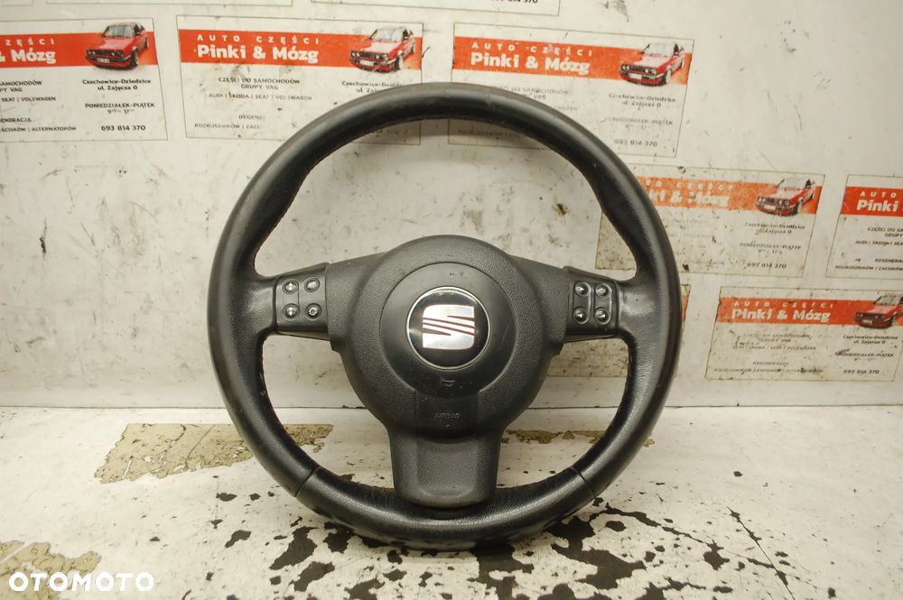 KIEROWNICA + PODUSZKA AIR BAG MULTIFUNKCJA 5P0419091C 1P0880201C SEAT LEON II - 4