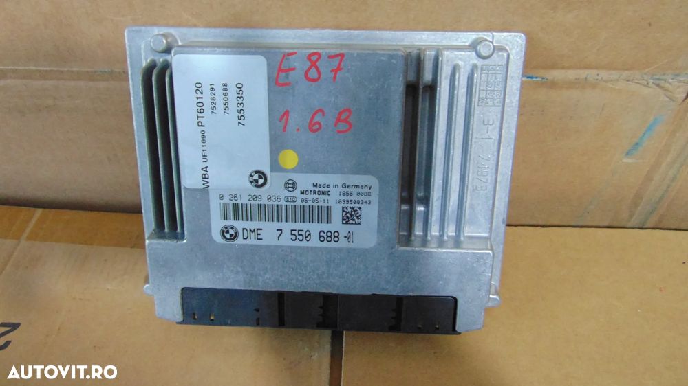 Calculator ECU engine BMW Seria 1 E87,E81 1.6 benzina an 2005 cod DME7550688-01 - 2