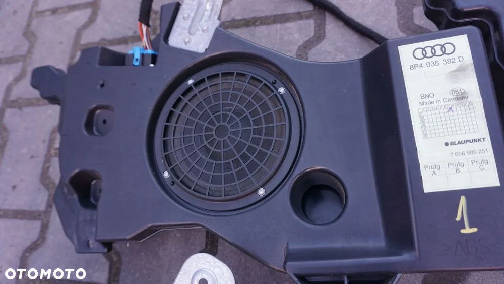 SPRZĘT AUDIO ORYGINALNY FABRYCZNY SUBWOOFER OBUDOWA GŁOŚNIKA DRZWI LEWA PRAWA STRONA AUDI A6 C6 A5 SPORTBACK A4 B8 - 5