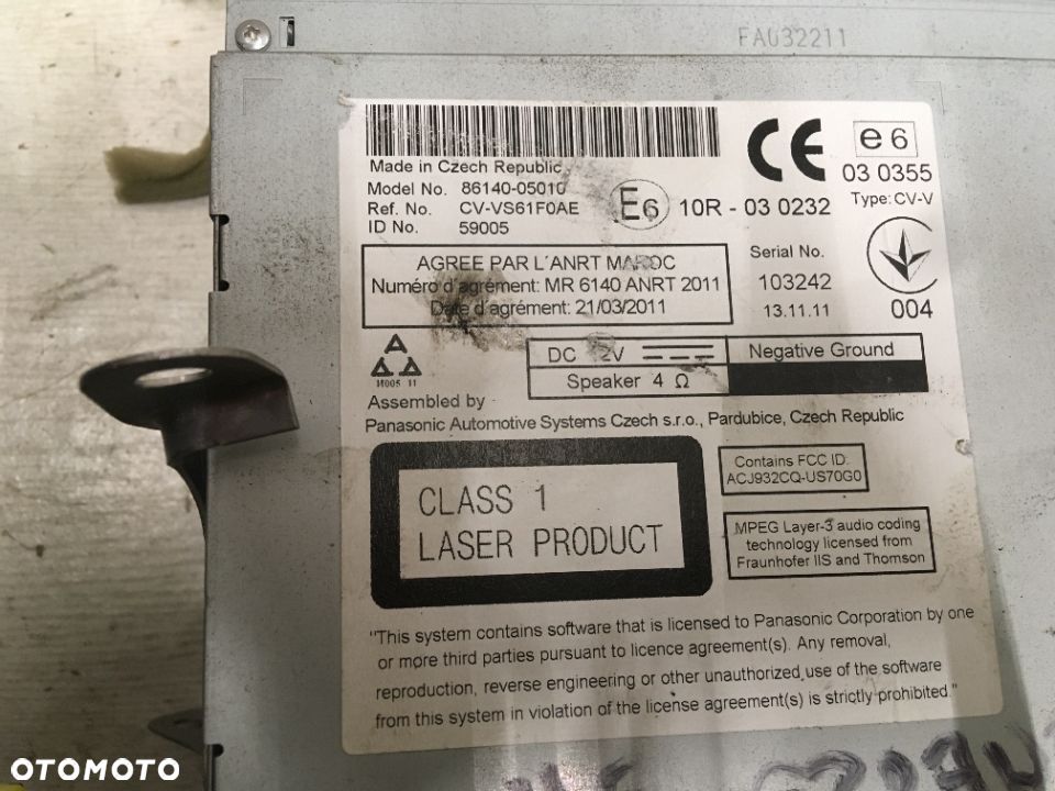 TOYOTA AVENSIS T27 RADIO NAWIGACJA 86140-05010 - 7
