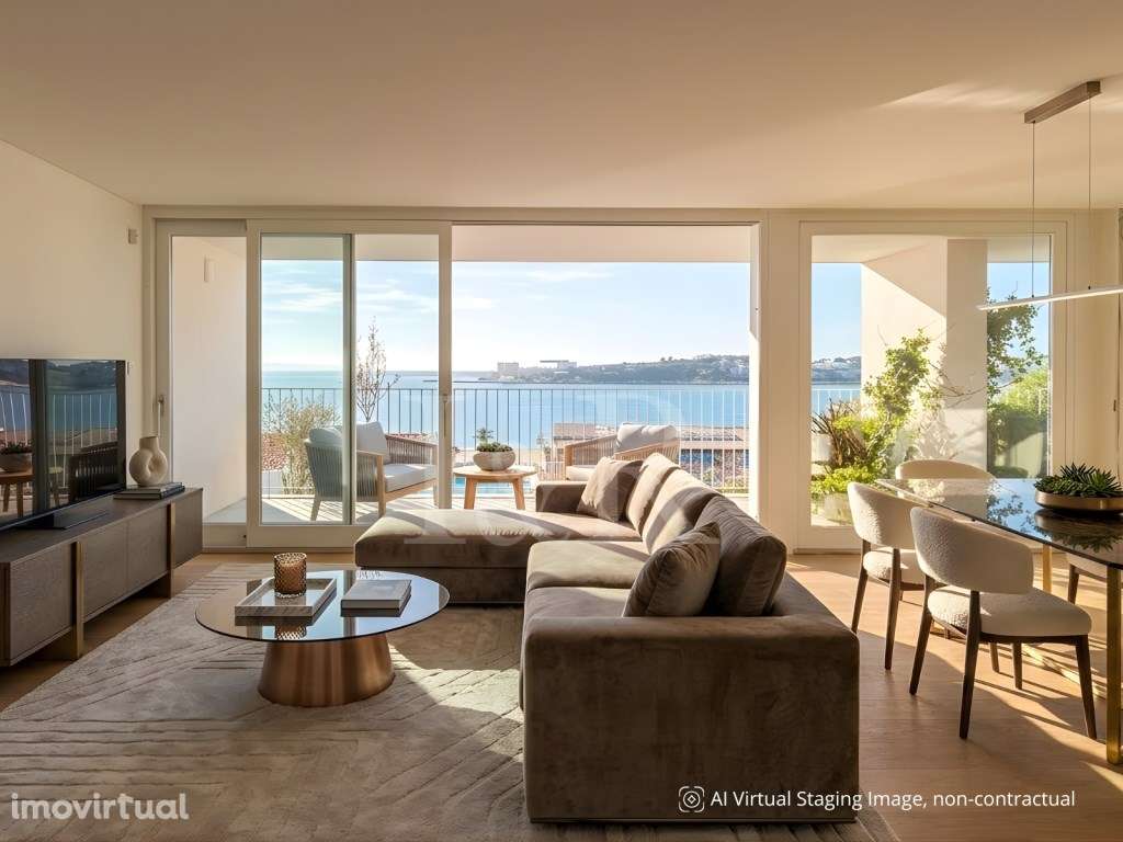 Penthouse T5 duplex com terraços e vista rio em Santos, Lisboa - Grande imagem: 2/79