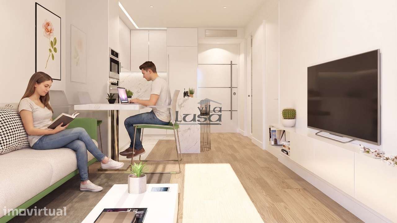 Apartamento T1 Novo com garagem em Vilar de Paraiso, Vila Nova de Gaia - Grande imagem: 2/30