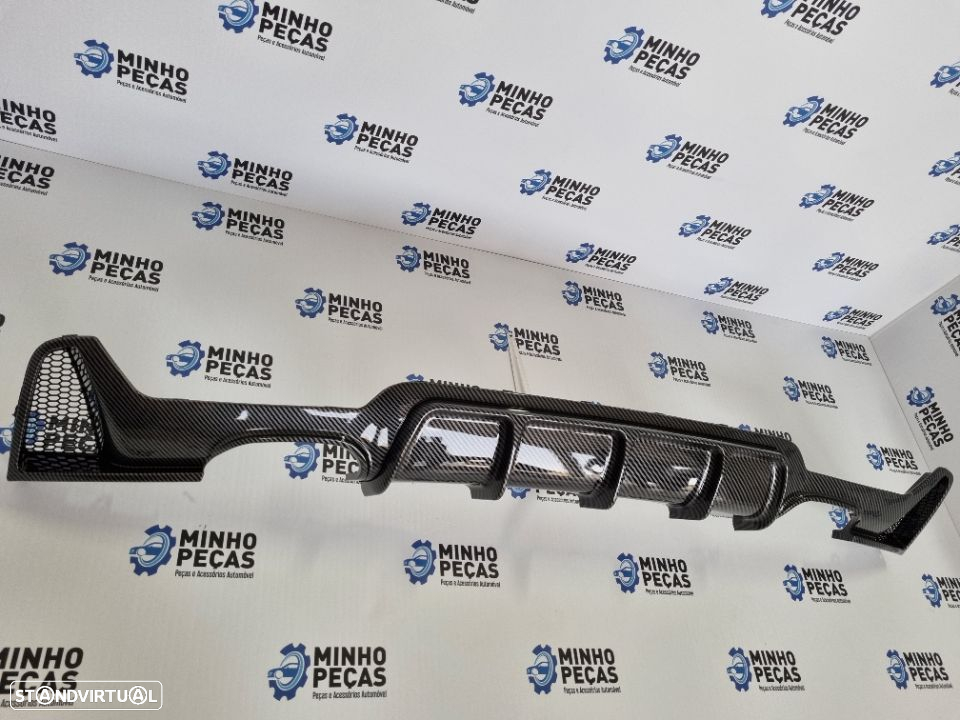 Difusor Traseiro Dupla Saida BMW Série 4 (F32|F33|F36) M-Performance Aquaprint Carbono - 4