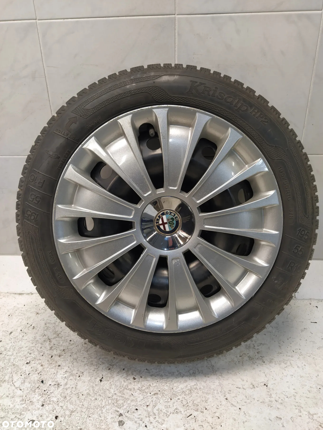 ALFA ROMEO 7x16 FELGI STALOWE R16 ET39 4x98 OPONY KLEBER 195/55 KOŁA ZIMA BIEŻNIK ok 6.70mm KOŁPAKI ALFA ROMEO - 9