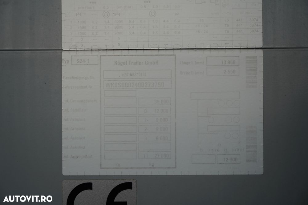 Kögel CORTINĂ / ELEVATOR DE ÎNCĂRCARE DHOLLANDIA / STANDARD / COȘ PENTRU PALEȚI / AXĂ DE RIDICARE / - 29