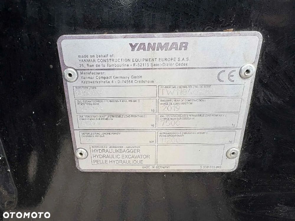 Yanmar B110W ROTOTILT 4 ŁYŻKI TYLKO 2618 mth - 35