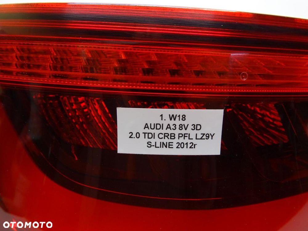 LAMPA LEWY TYŁ LEWA TYLNA 8V3945095B AUDI A3 8V 3D 3 DRZWI S-LINE LED - 8