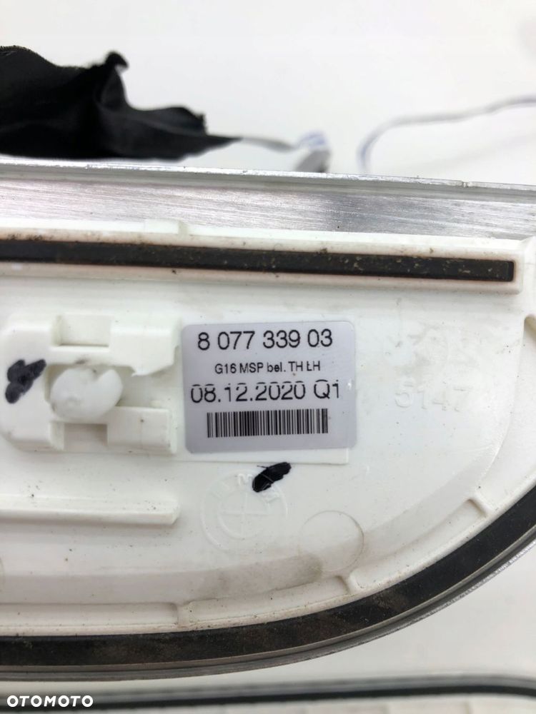 BMW G16 LISTWY NAKŁADKI PROGOWE M-PAKIET PODŚWIETLANE LED KOMPLET 8077338 - 10