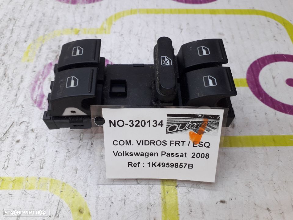 Comando de Vidros Frt / Esq Volkswagen Passat de 2008 - Ref : 1K4959857B - NO320134 - 1