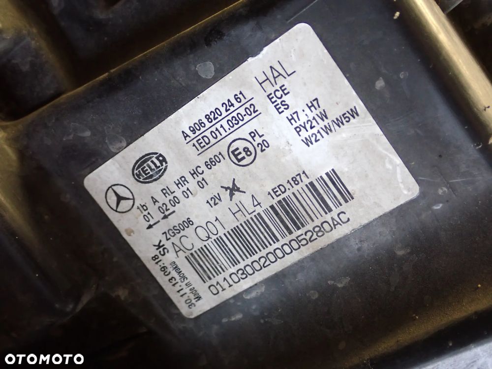 MERCEDES SPRINTER W906 LAMPA PRAWY PRZÓD A9068202461 - 4