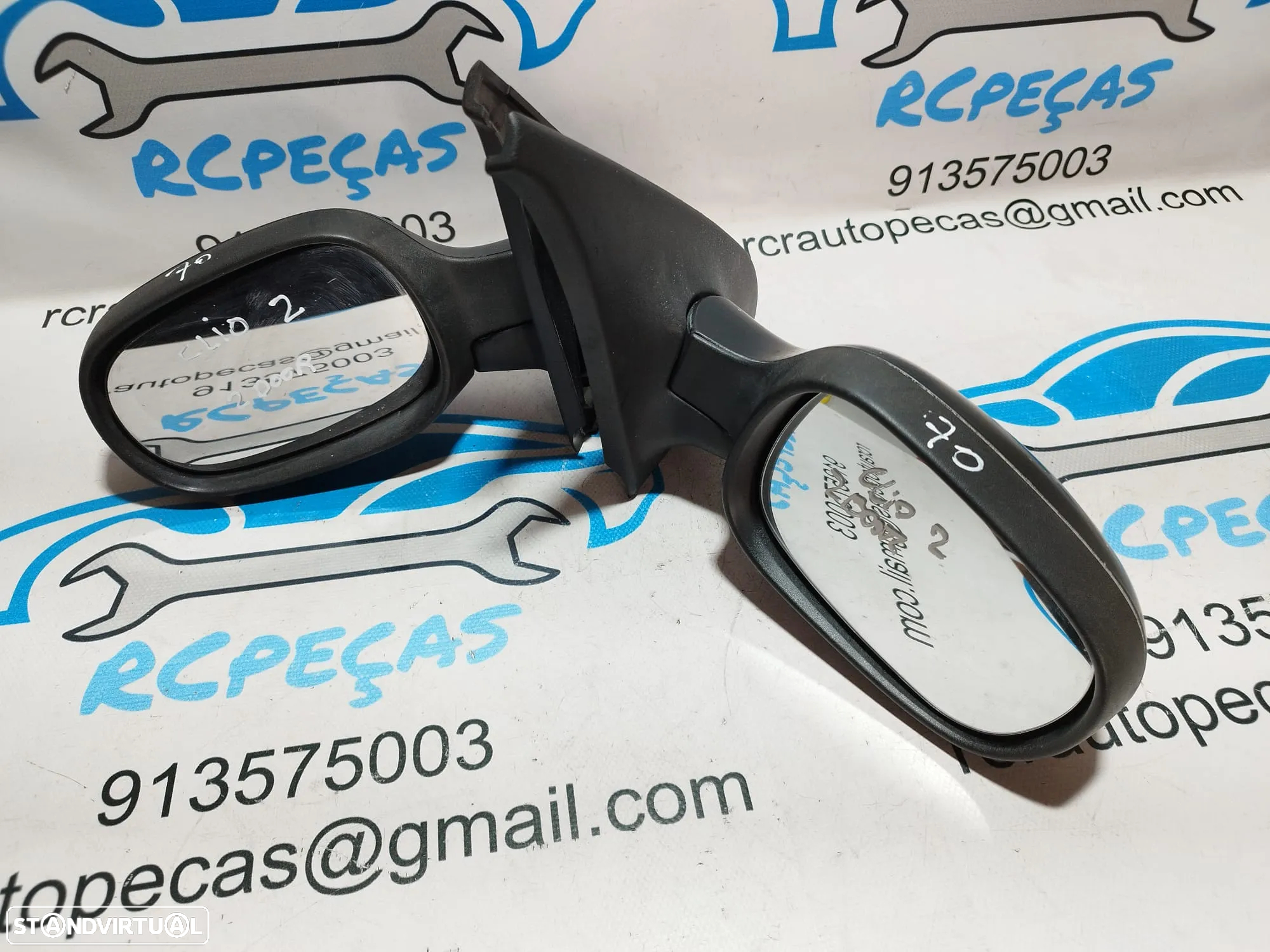 ESPELHO RETROVISOR ESQUERDO DIREITO RENAULT CLIO II 2 MK2 8200163300 8200163302 ELETRICO AQUECIDO ESPELHOS RETROVISORES - 8