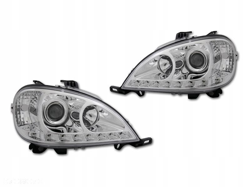 reflektor lampy kpl day line light led tuning mercedes ml 163 lift lci fl - 1