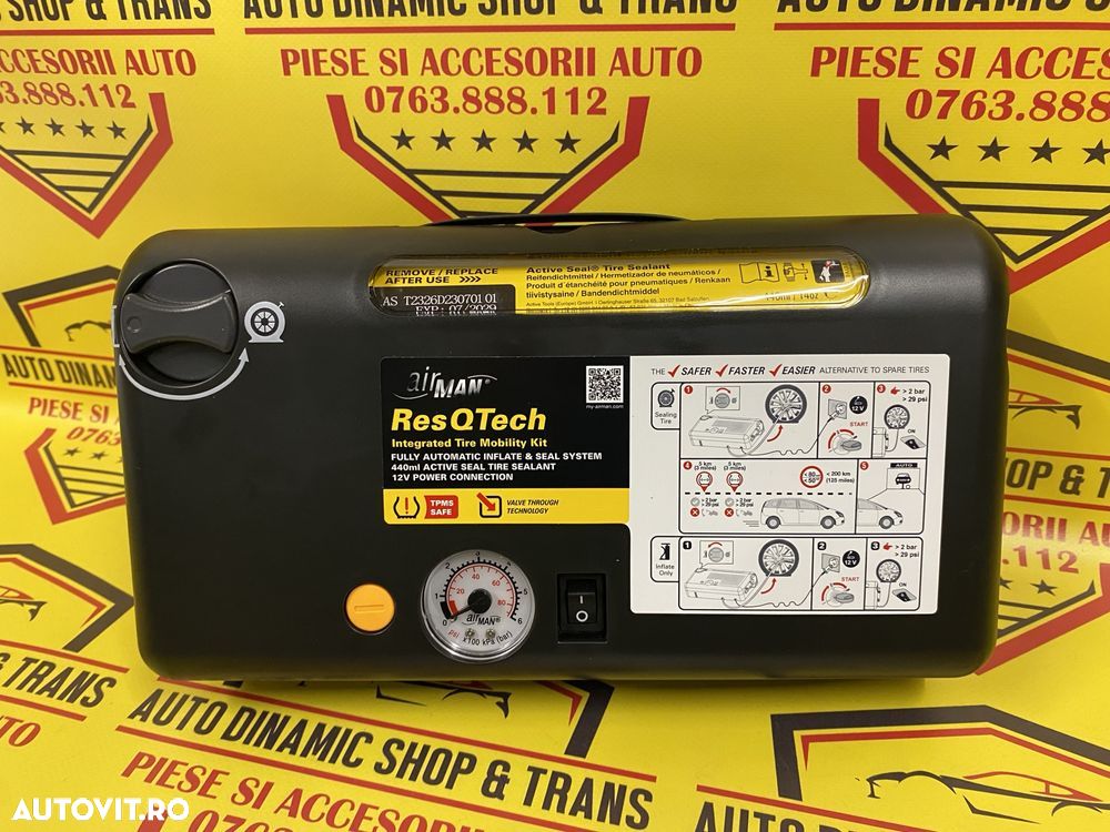 Kit pana Airman premium compresor auto umflat roti + solutie 180W - 4