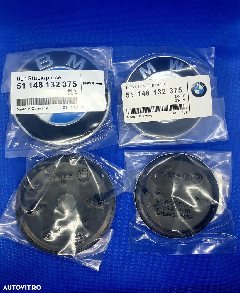 Emblema-Sigla-Logo-Semn-OEM-Bmw-82mm-74mm-E39-E46-E60-E90-320-520-D-Xd - 1