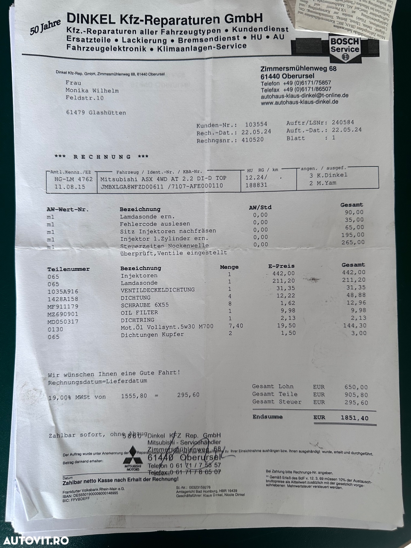 Mitsubishi ASX 2.2 DI-D 4WD Automatik Top - 34