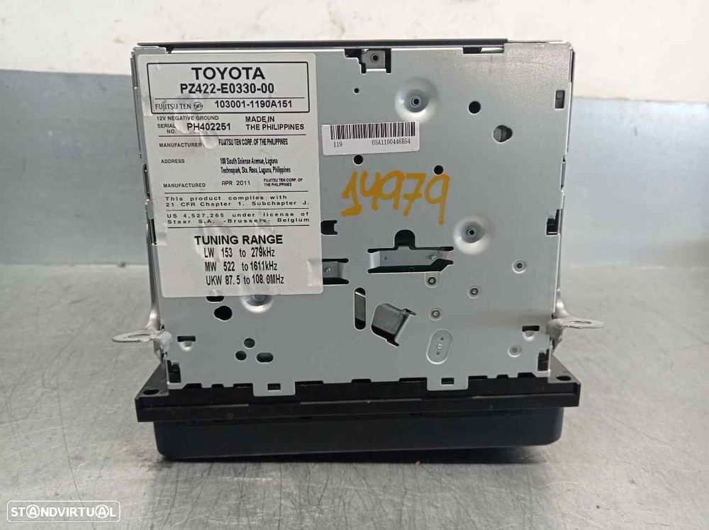 SISTEMA AUDIO / RADIO CD TOYOTA YARIS 2011 - 2