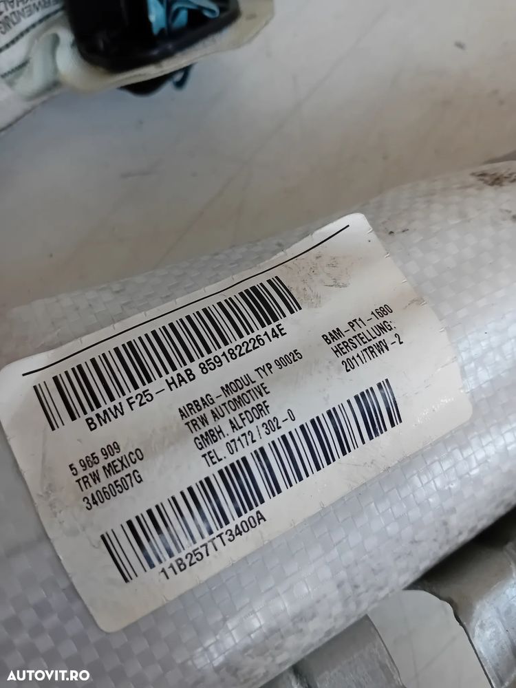 Cortine Airbag Cortina Stanga Dreapta Bmw X3 F25 An 2010-2015 Motor N47 N57 B47 B57 - 6