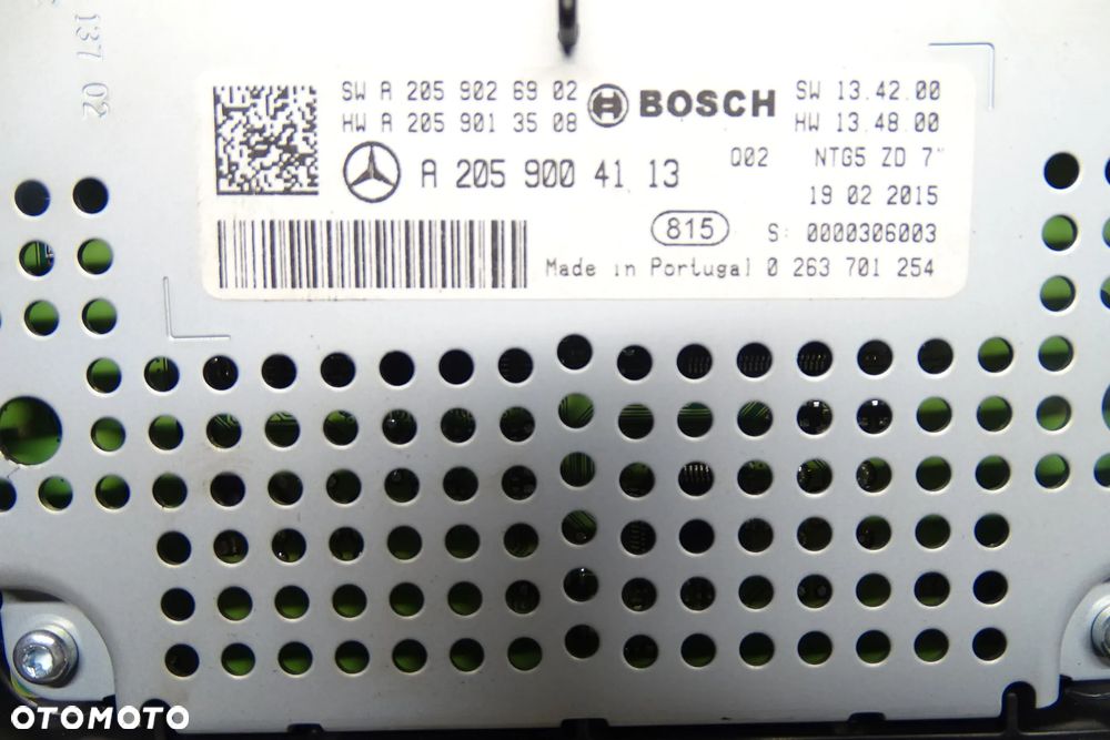 Mercedes W205 radio nawigacja COMAND czytnik navi wyświetlacz monitor  A2059008917 - 3