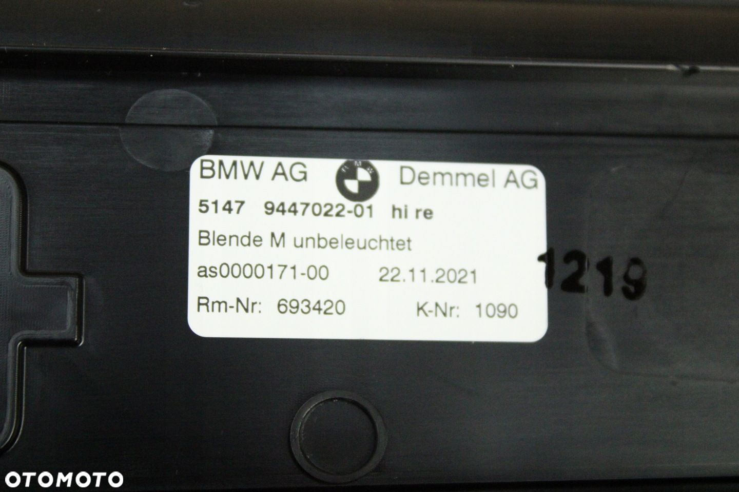 ORYGINALNE NAKŁADKI LISTWY PROGOWE M-PAKIET BMW G30 5A0DB65 9447021 9447022 - 10