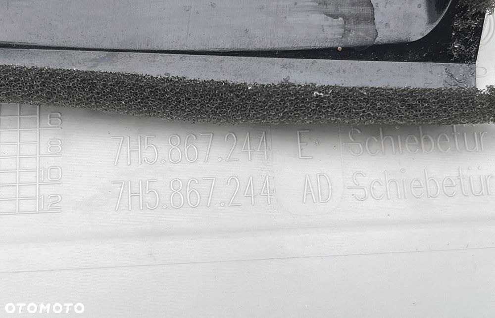 OSŁONA TAPICERKA POSZYCIE SŁUPKA B LEWA PRAWA MATERIAŁ VW T5 LIFT CARAVELLE TRANSPORTER 7H5867243 7H5867244 - 15