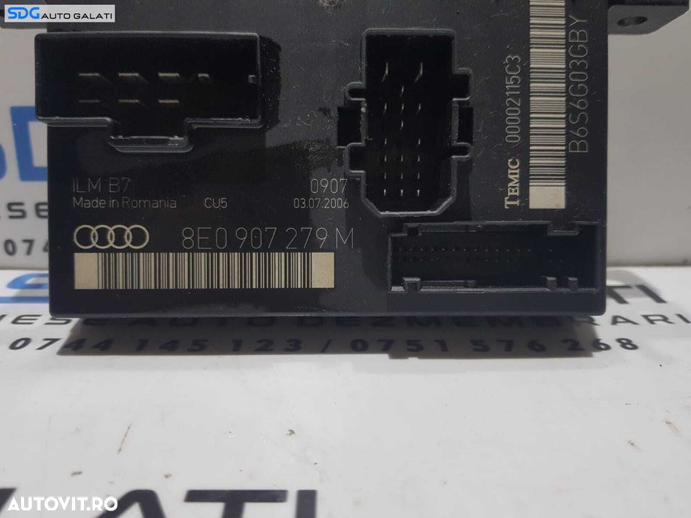Unitate Modul Calculator Control Confort Comfort Audi A4 B7 2005 - 2008 Cod 8E0907279M [L5899] - 3