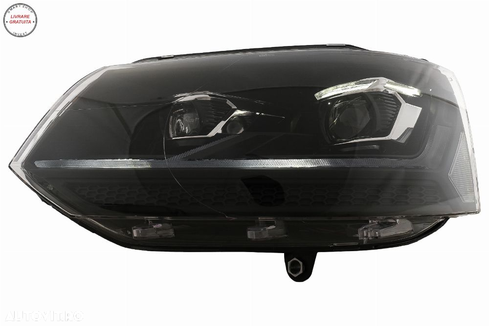 Faruri Full LED VW Transporter Caravelle Multivan T5 Facelift (2010-2015) Negru- livrare gratuita - 7