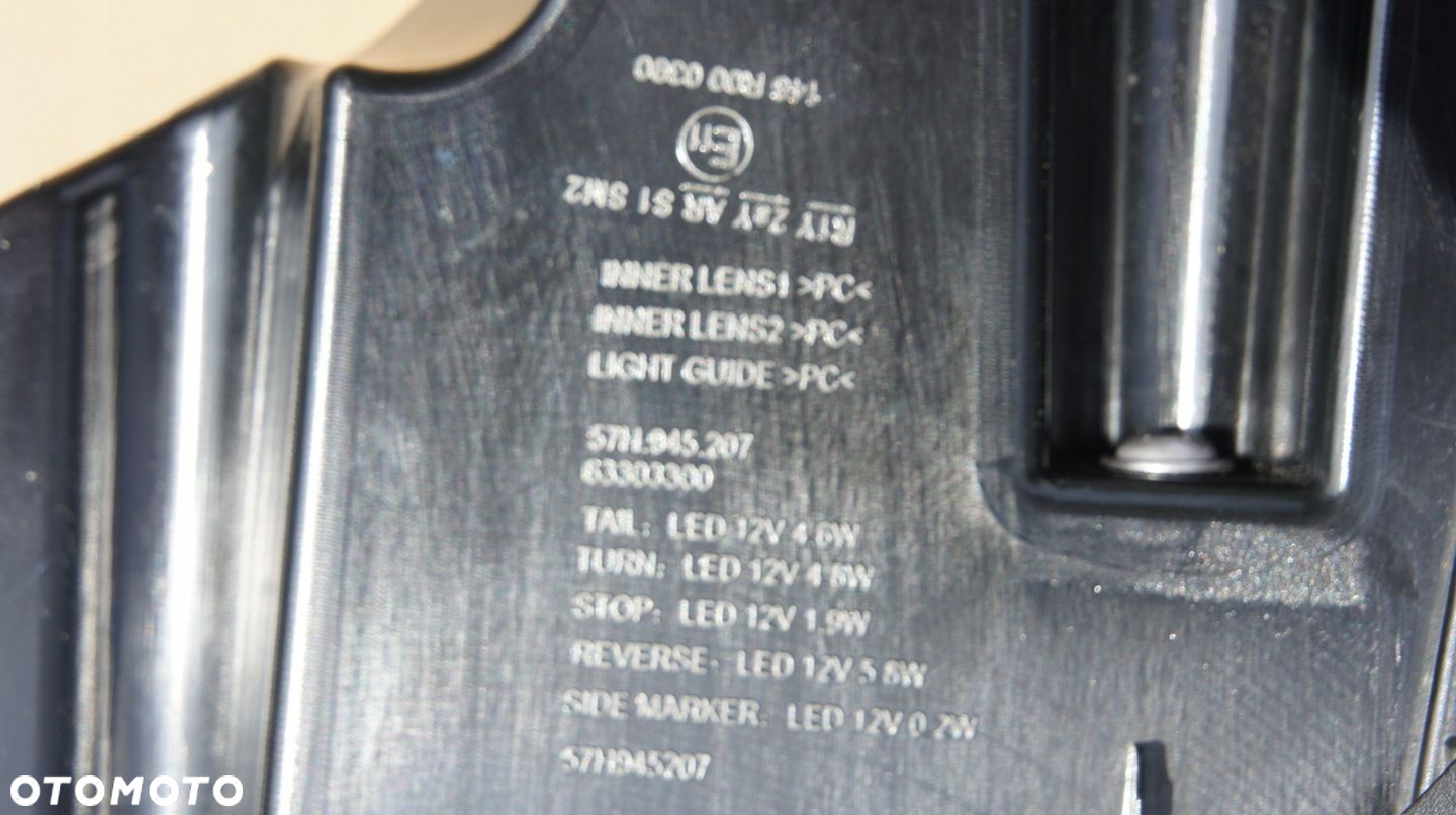 TYLNA LEWA LAMPA SKODA KODIAQ II LED 57H - 8