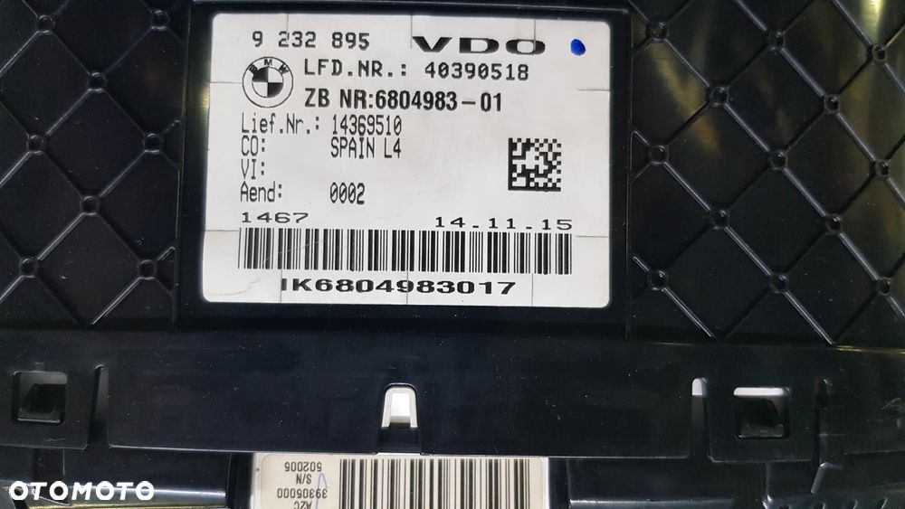 licznik hud head up bmw f30 f31 f32 f33 f34 f36 - 2