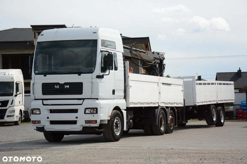 MAN TGA 410 + przyczepa / 2002r / HDS HIAB / Podnoszona oś BPW - 4