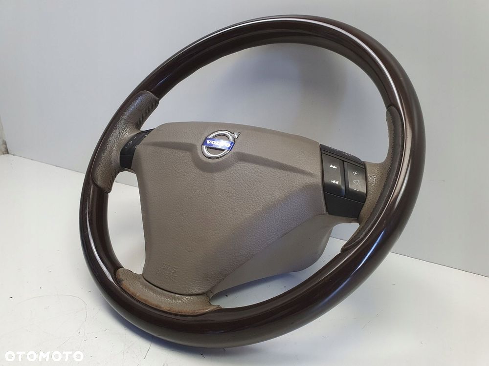 Volvo XC90 I lift DREWNIANA KIEROWNICA drewno SKÓRZANA skóra multifunkcja - 4