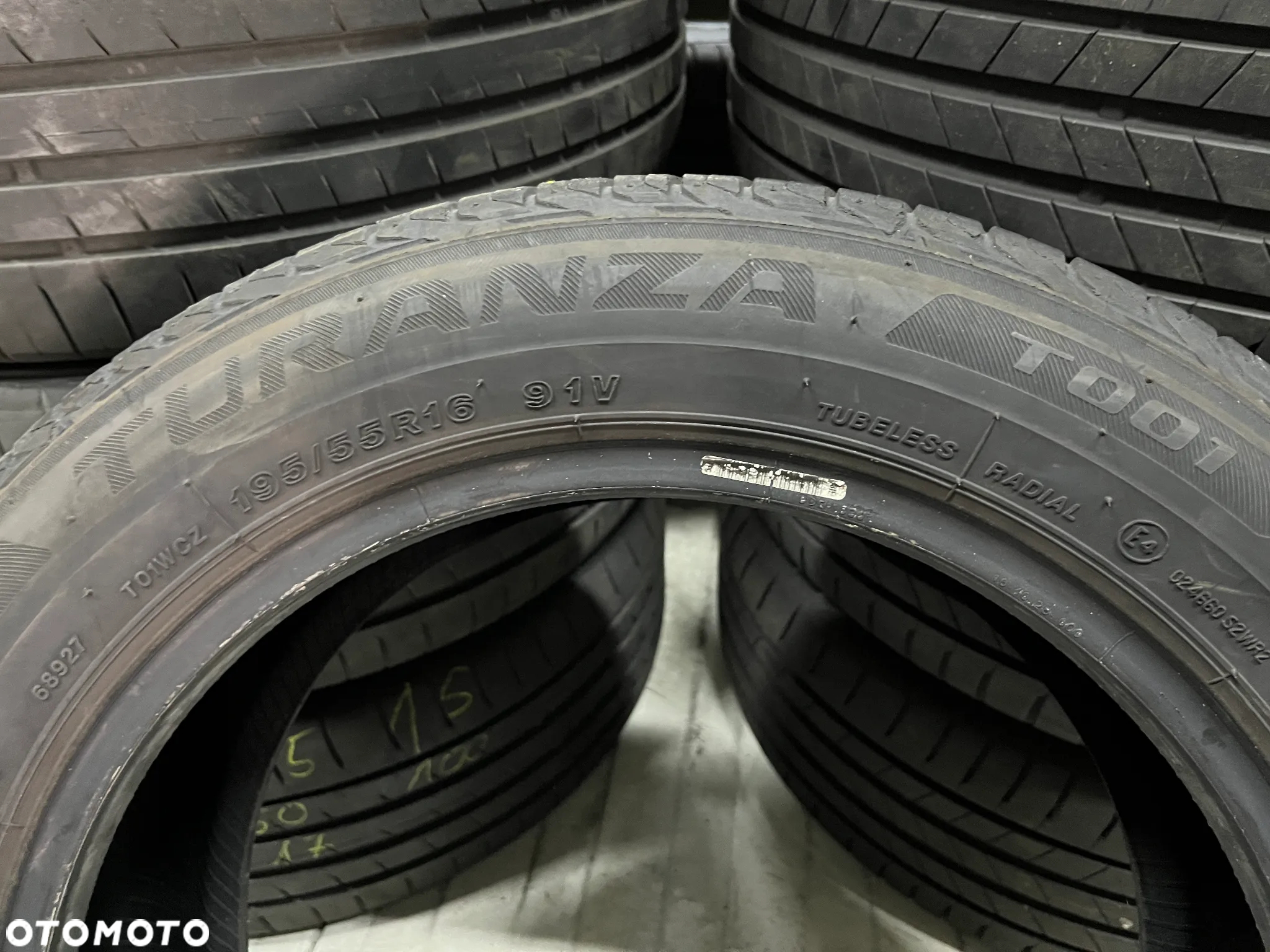 4x Opony Letnie 195/55R16 BRIDGESTONE TURANZA T001 Promocja!! Cena za 4szt - 7
