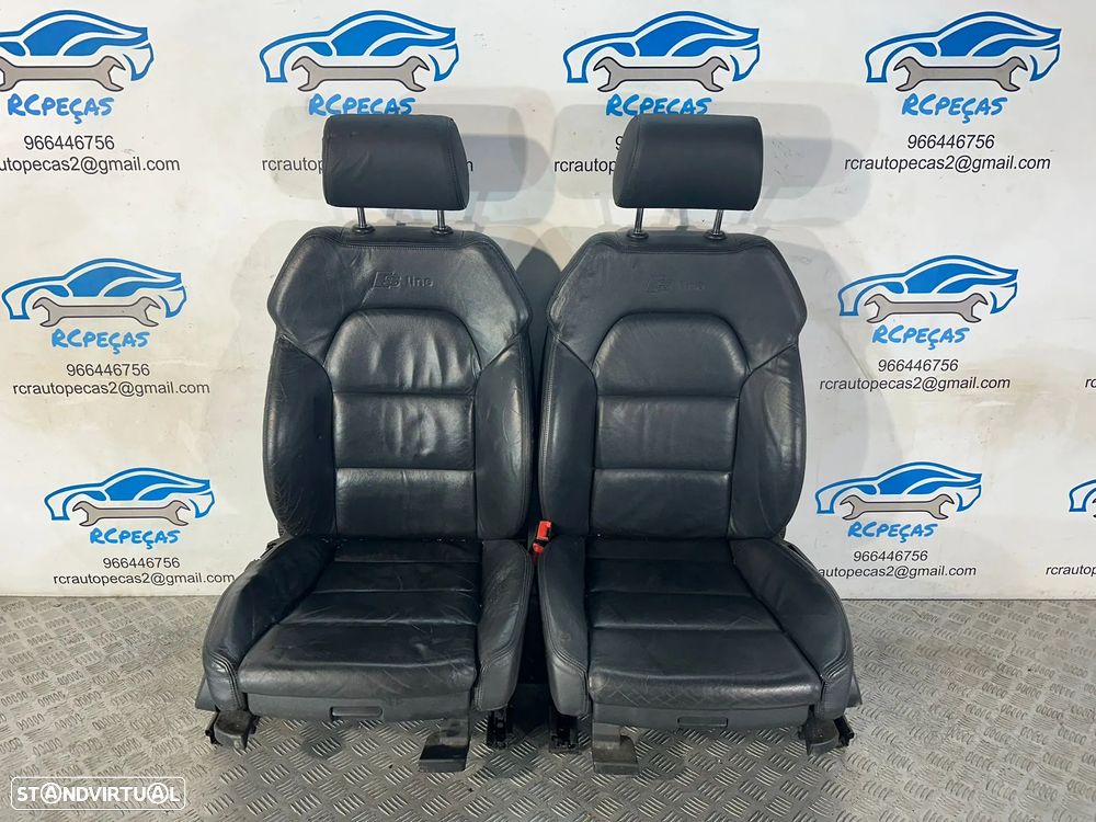 .Conjunto Bancos Sline Pele Frente Frontal Tras Traseiro Audi A6 C6 4F 2004 - 2011 - 10