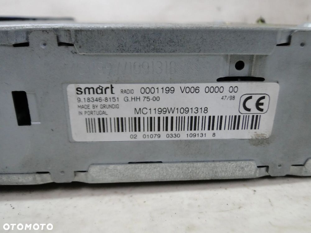SMART FORTWO I CITY RADIO ORYGINALNE EUROPA - 7