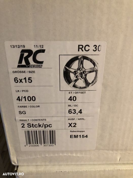 Jante Opel Adam ,Agila l si ll ,Corsa ,Karl, 15 inch, noi - 3
