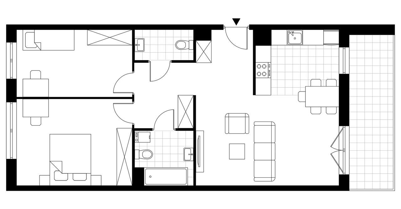 3-pokojowe mieszkanie 71m2 + balkon - Pełny obrazek: 3/23