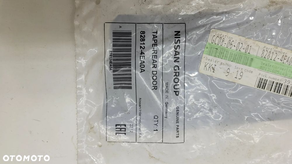 NISSAN QASHQAI NAKLEJKA TYŁ PRAWY SŁUPEK B NOWA ORYGINALNA 828124ea0a - 4