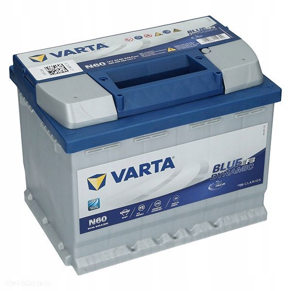 Akumulator Varta EFB N60 12V 60Ah 640A L2 StartStop P - 16,5 kg - 1
