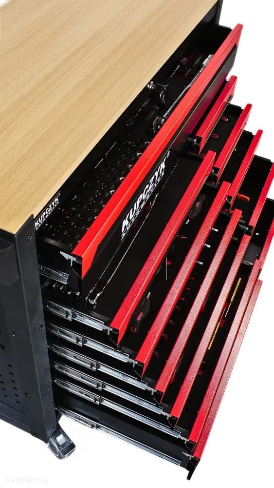 Wózek warsztatowy narzędziowy 12 szulad wyposażenie 471 elementów Kupczyk TOOLCAR 471B - 4