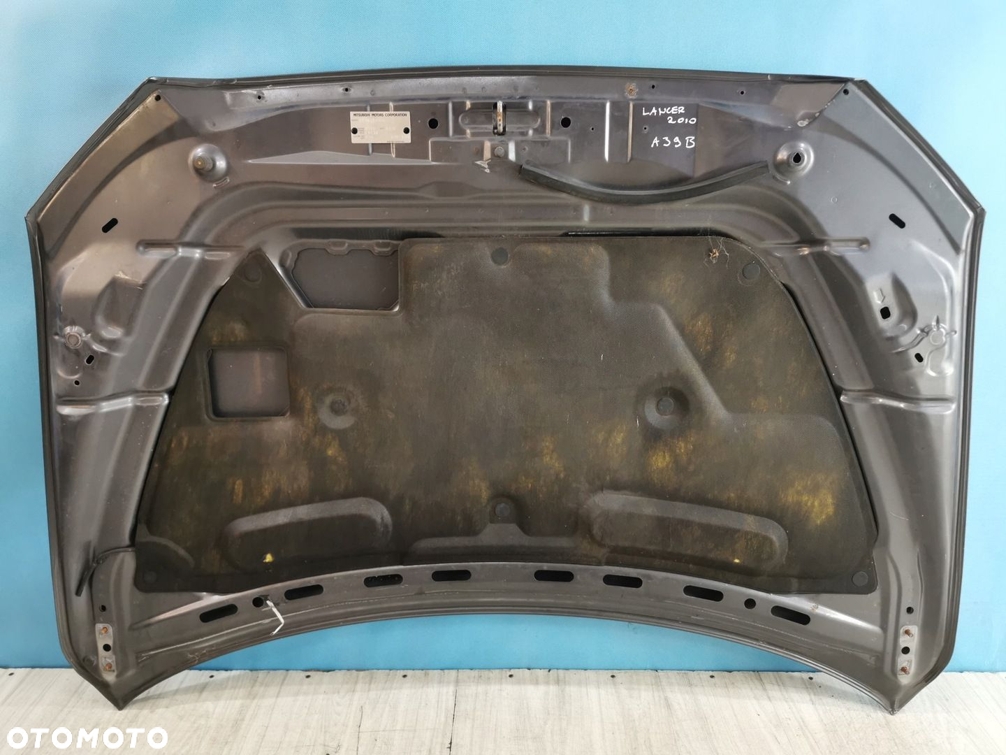 Mitsubishi Lancer 8 VIII X 07/17 maska pokrywa klapa przód wygłuszenie A39B - 6