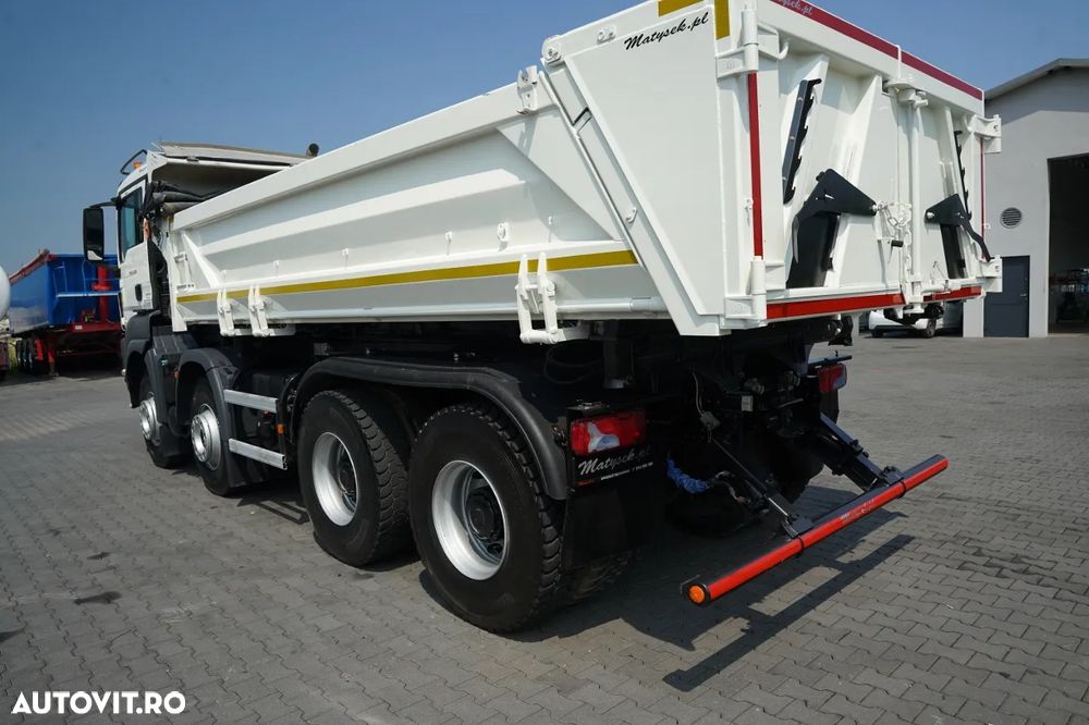 MAN TGS 35.500 / 8X4 / BASCULATOR CU 2 LATE / HIDROCLAPĂ / HIDROCLAPĂ BORDMATIC / PERDĂ ELECTRICĂ / AUTOMATĂ / EURO 6 - 19