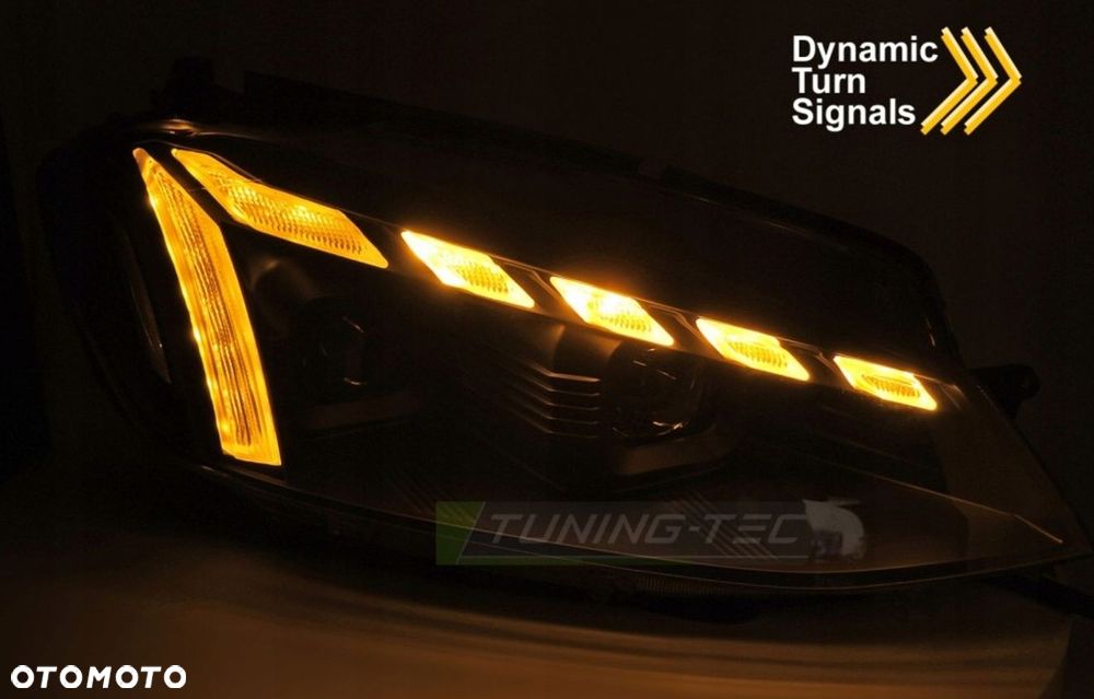 reflektory lampy diody soczewka czarne black vw golf vii 7 5g0 lift 2017-19 - 4