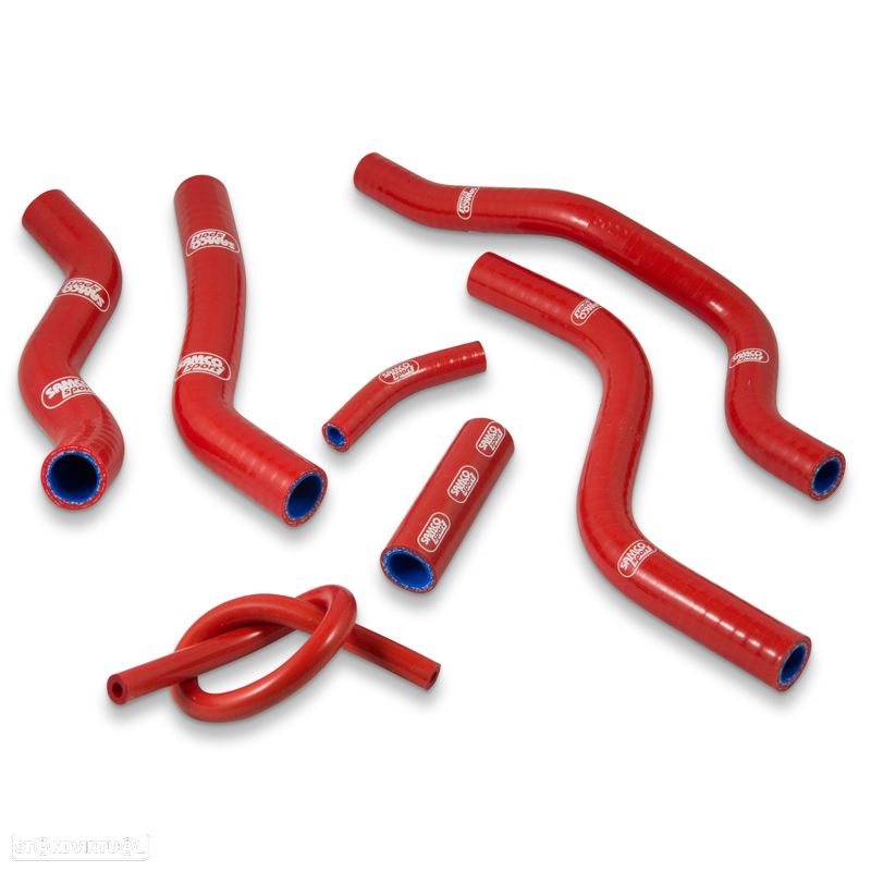 kit tubos radiador samco honda cr 125r vermelho - 1
