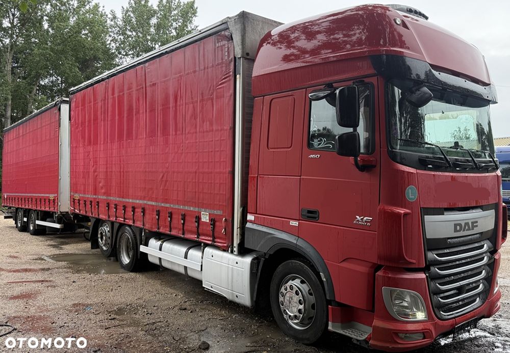 DAF XF460 SUPER SPACE CAB 6x2 JUMBO OŚ PODNOSZONA AUTOMAT ZABUDOWA WIELTON FIRANKA DŁ:7.80m + PRZYCZEPA TANDEM WIELTON FIRANKA DŁ:7.80m OSIE BPW ZESTAW PRZESTRZENNY PRZEJAZDOWY 120m3 ŁADNY - 3