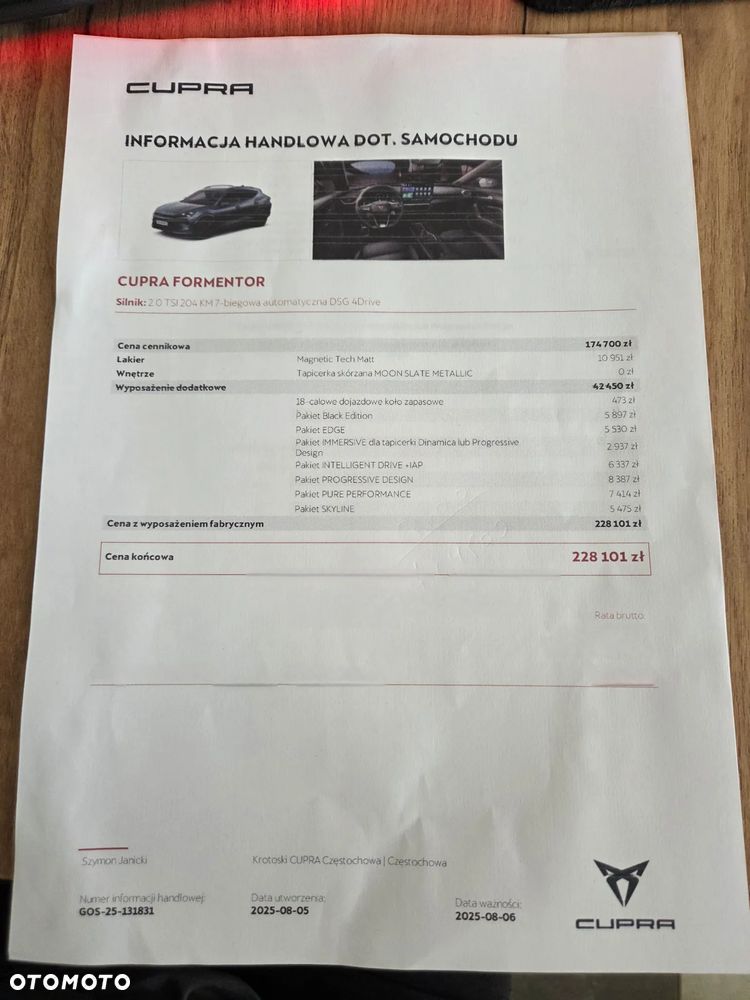 Cupra Formentor 2.0 TSI 4Drive Tribe Edition DSG - 25