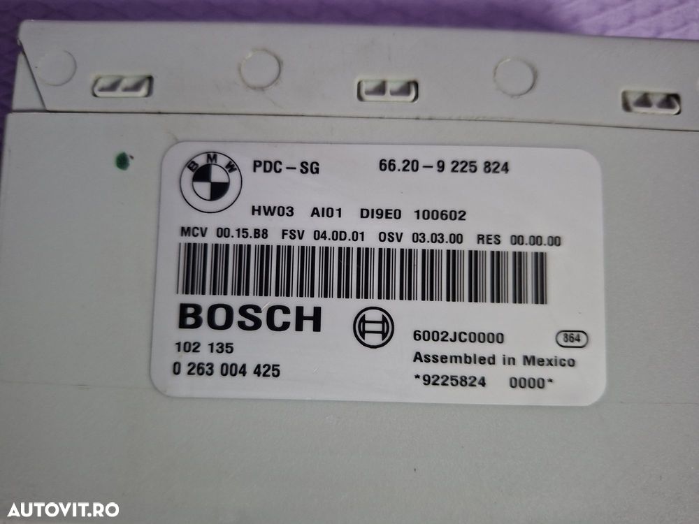 Modul PDC senzori parcare BMW E81 E87 E90 E91 E92 Cod 9225824 - 2