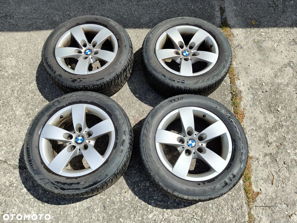 BMW E60 E61 Org Felgi ALUMINIOWE Alusy KOŁA 5X120 7J ET20 4x Nexen 16 Opony Zimowe - 4