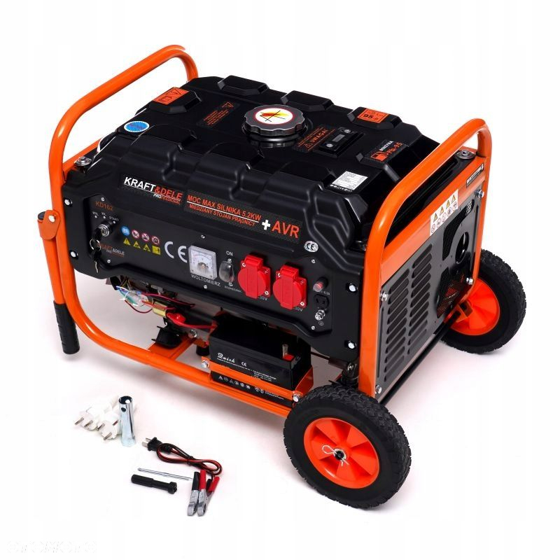 AGREGAT PRĄDOTWÓRCZY GENERATOR 5200W 2x230V AVR MIEDŻ STOJAN E START KD162 - 11